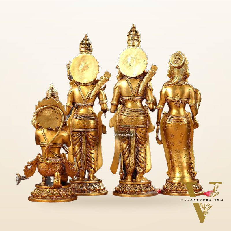 Superfine Brass Rama Darbar Idols Set - 20"