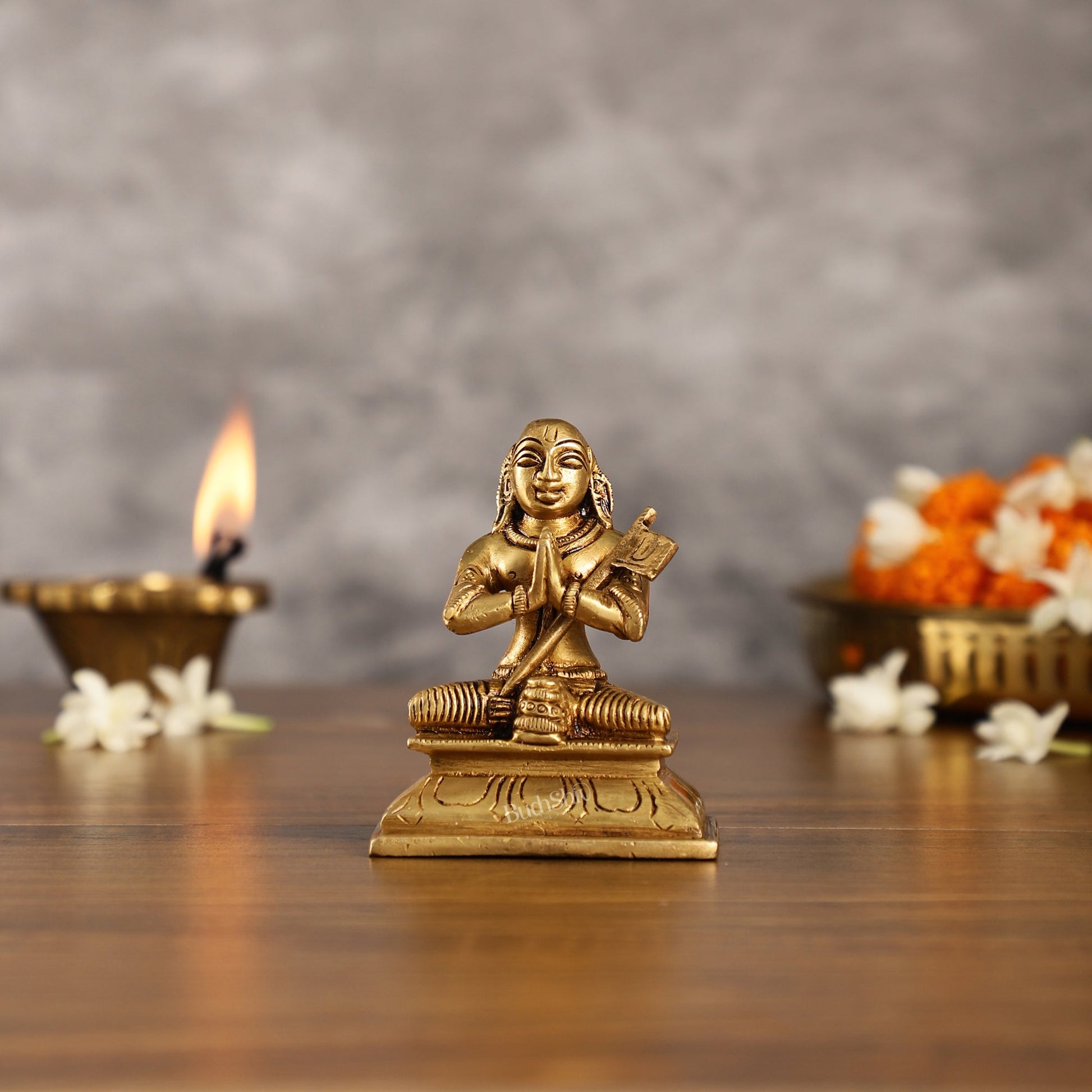 Superfine Brass Ramanujacharya Idol | Height 4 inch