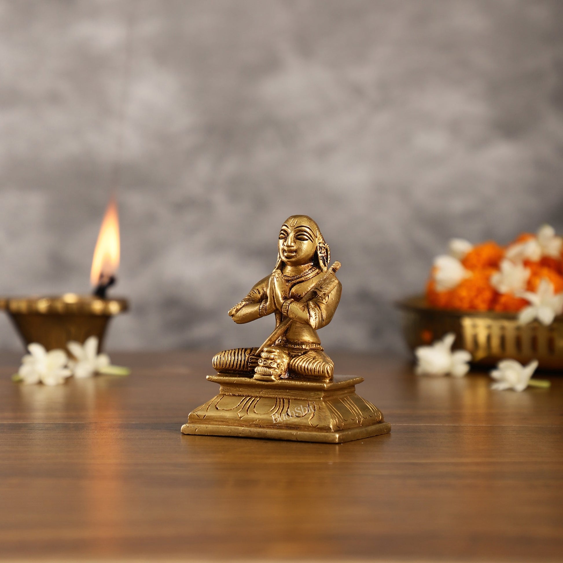 Superfine Brass Ramanujacharya Idol | Height 4 inch