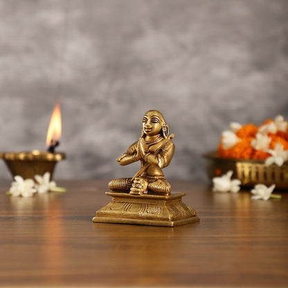Superfine Brass Ramanujacharya Idol | Height 4 inch