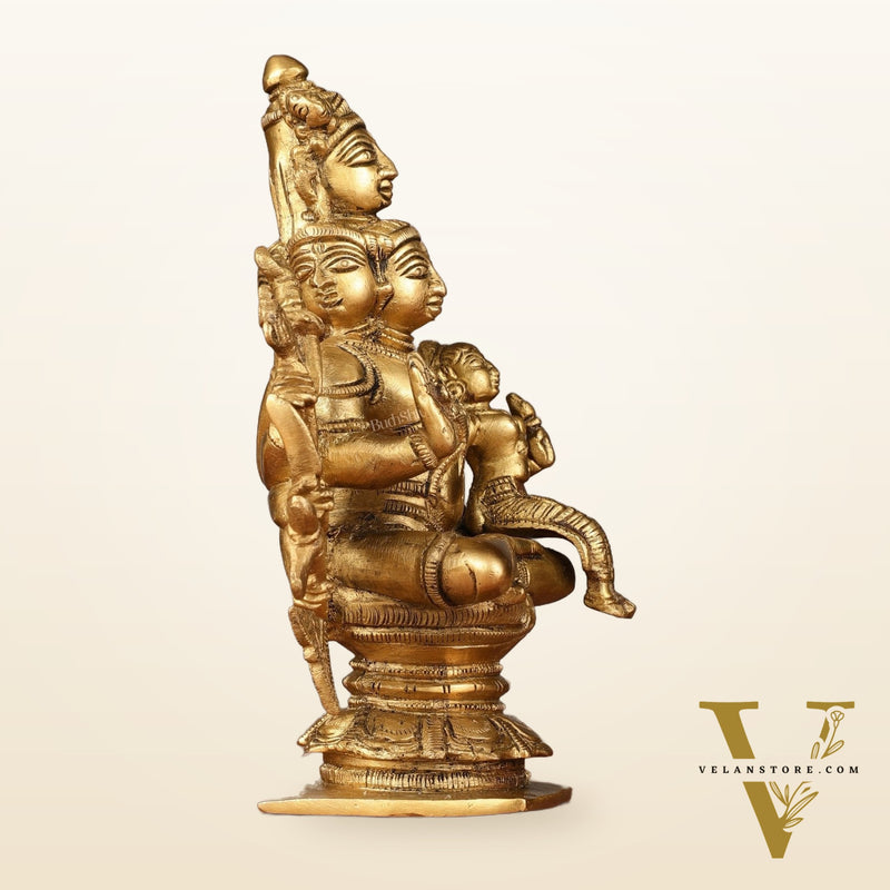 Superfine Brass Sadashiva Panchmukhi Shiva Idol - 6.5