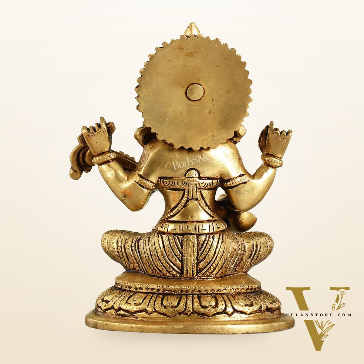 Superfine Brass Saraswati Idol - 7.5 Inch