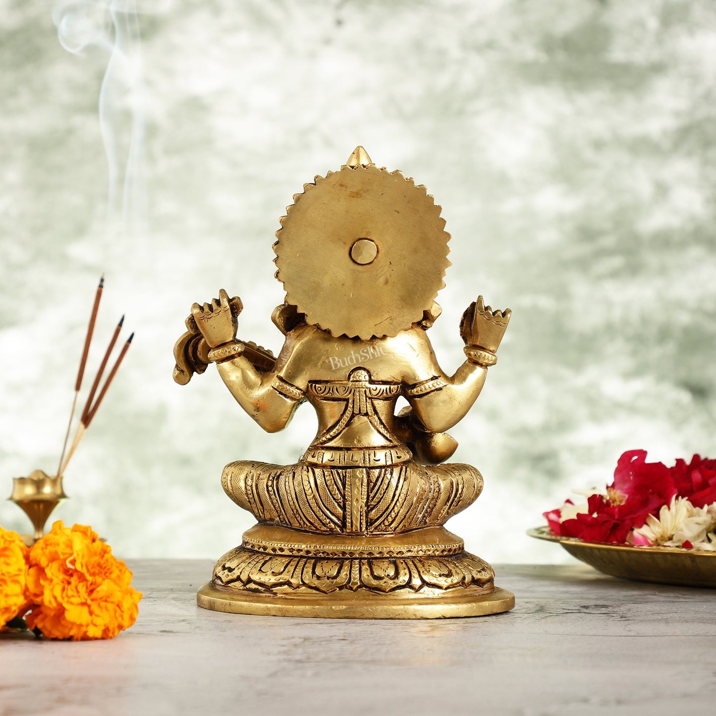 Superfine Brass Saraswati Idol - 7.5 Inch