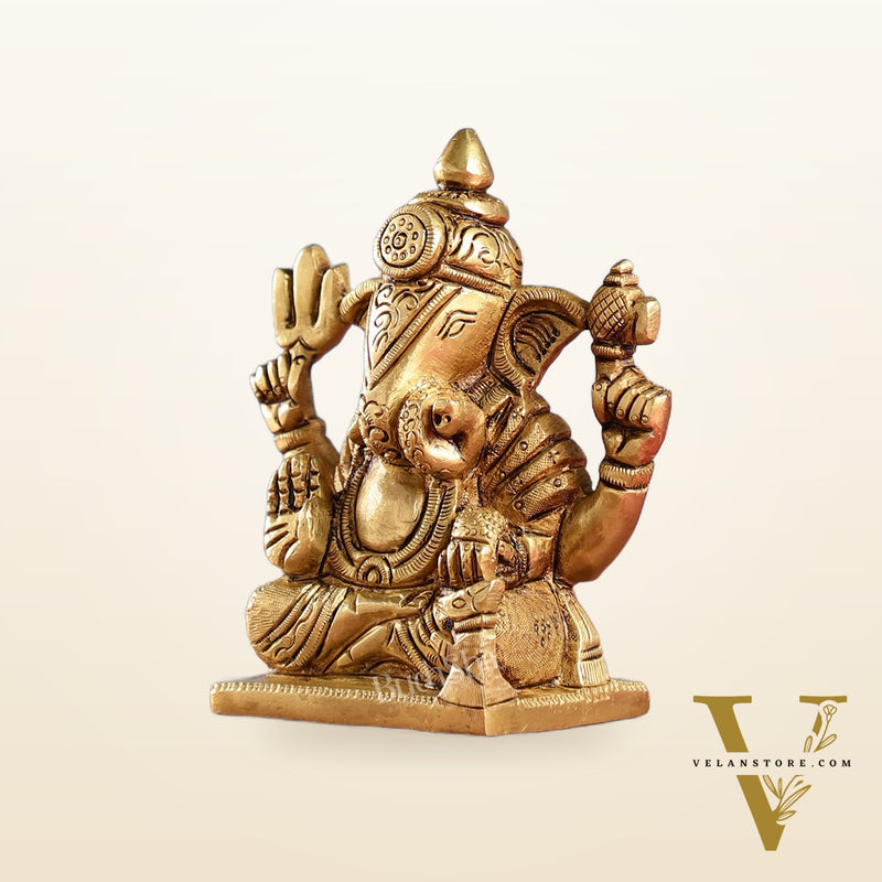 Superfine Brass Shreemant Dagdusheth Halwai Ganpati idol