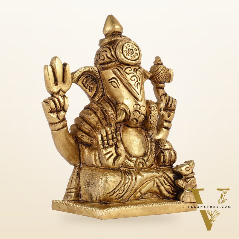 Superfine Brass Shreemant Dagdusheth Halwai Ganpati idol