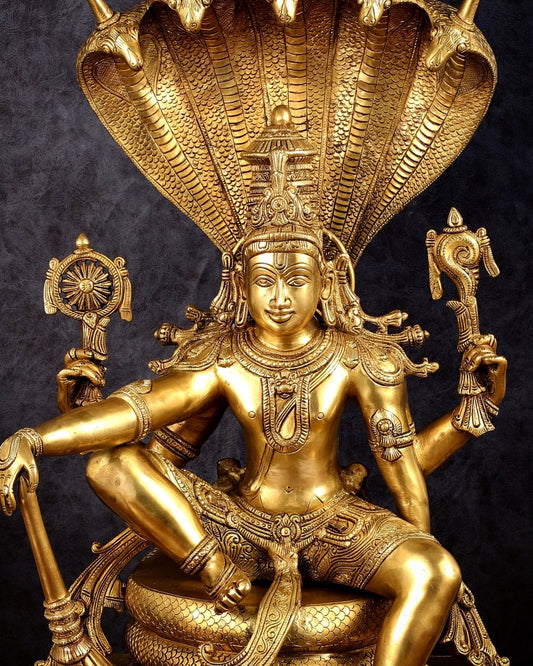 Superfine Brass Shri Hari Narayana ( Vishnu ) under Sheshanaag statue  – 29”