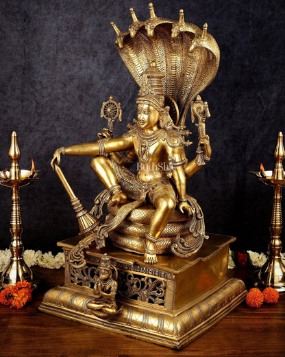 Superfine Brass Shri Hari Narayana ( Vishnu ) under Sheshanaag statue  – 29”
