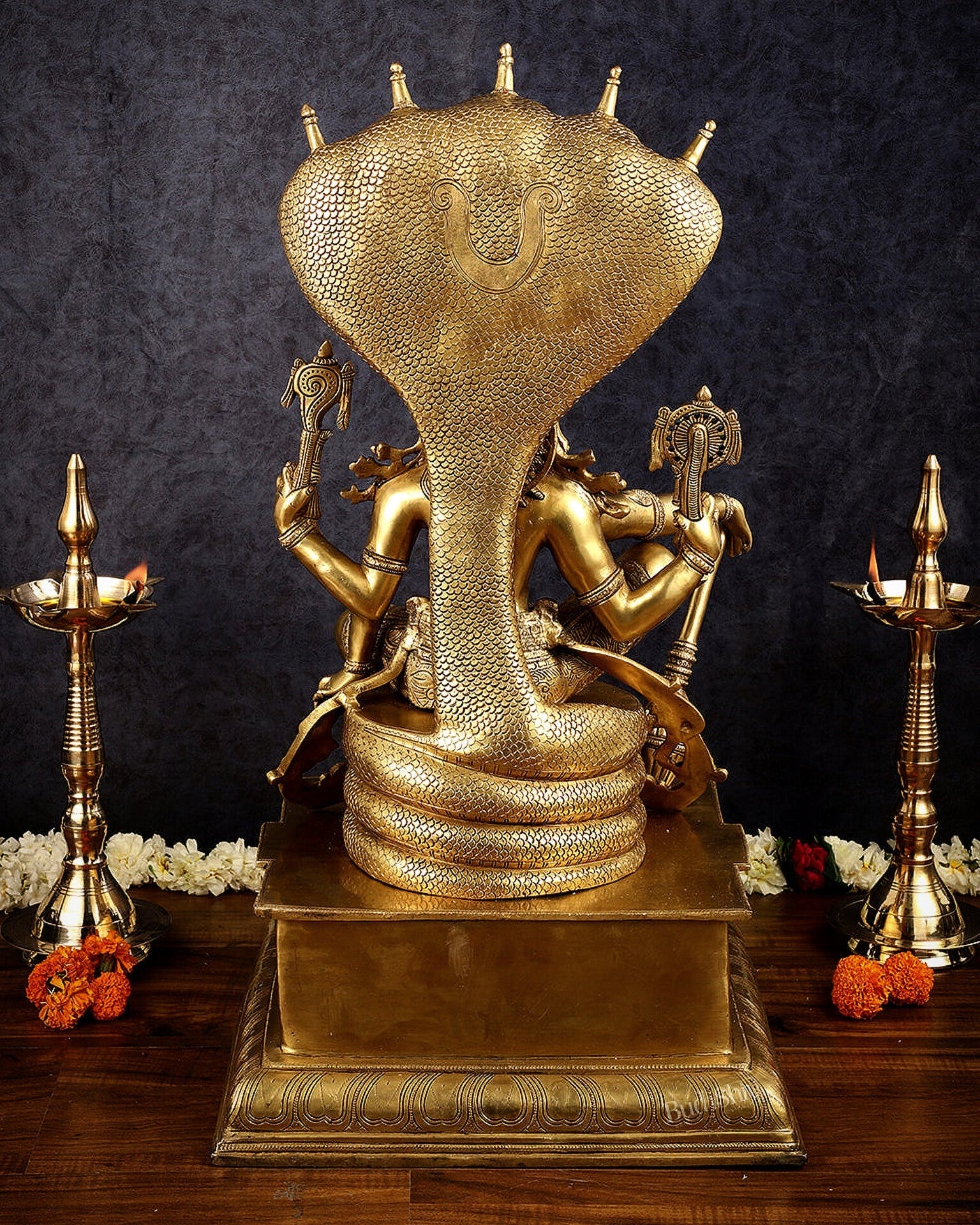 Superfine Brass Shri Hari Narayana ( Vishnu ) under Sheshanaag statue  – 29”