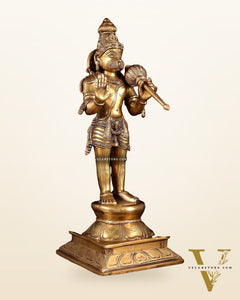 Superfine Brass Standing Lord Hanuman Idol | 16.5 inch