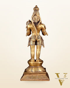 Superfine Brass Standing Lord Hanuman Idol | 16.5 inch
