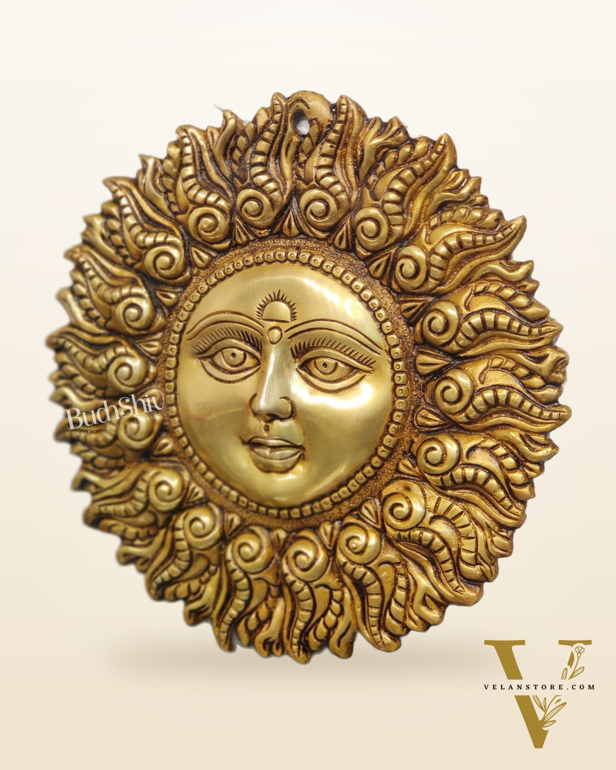 Superfine Brass Surya dev wall hanging