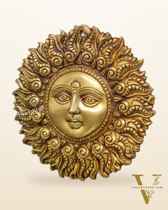 Superfine Brass Surya dev wall hanging