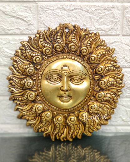Superfine Brass Surya dev wall hanging
