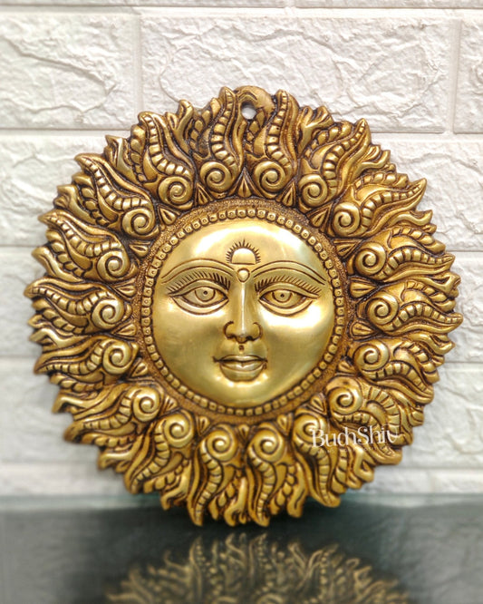 Superfine Brass Surya dev wall hanging