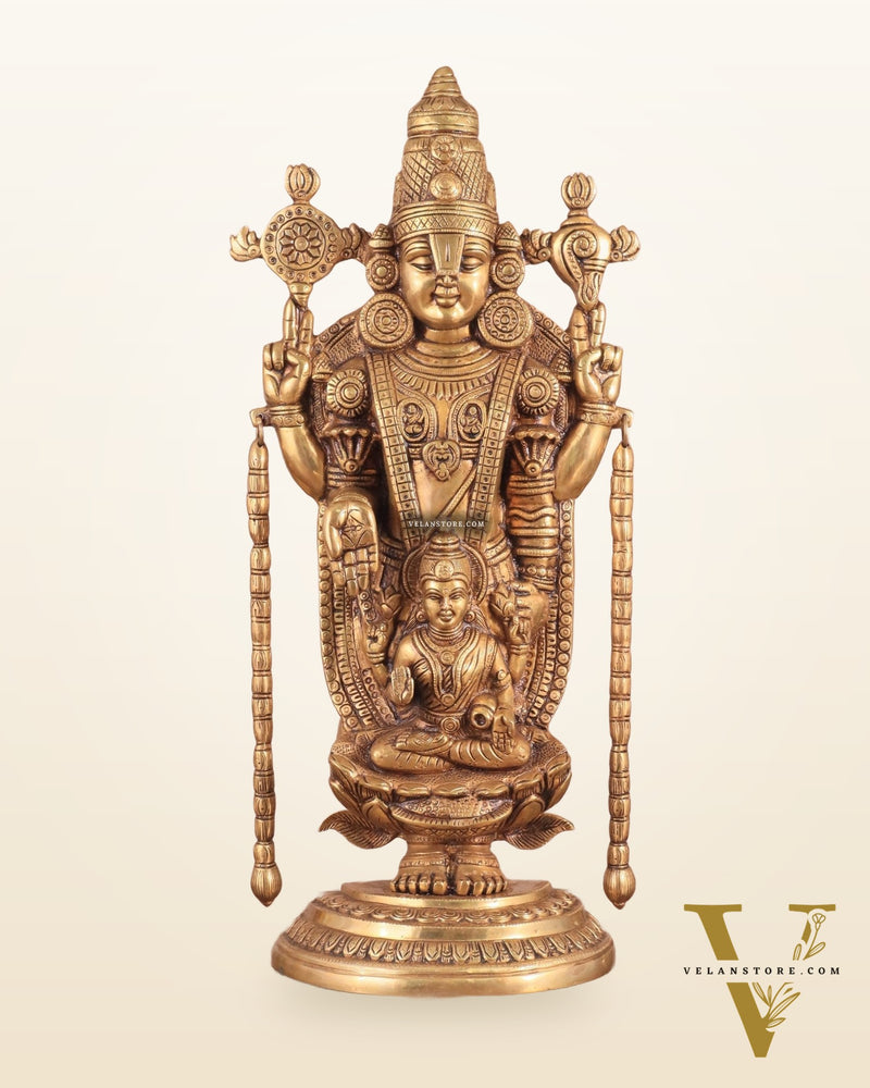 Superfine Brass Tirupati Balaji Idol | Height 20 inch