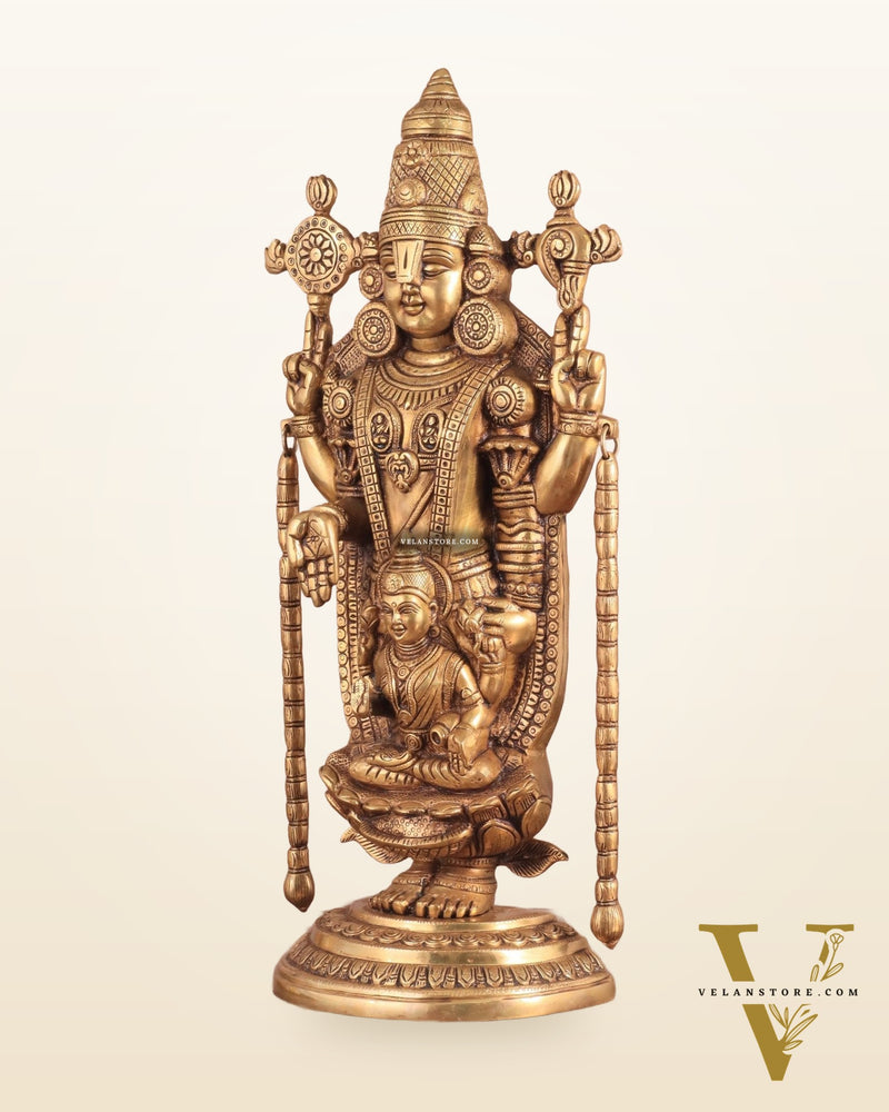 Superfine Brass Tirupati Balaji Idol | Height 20 inch