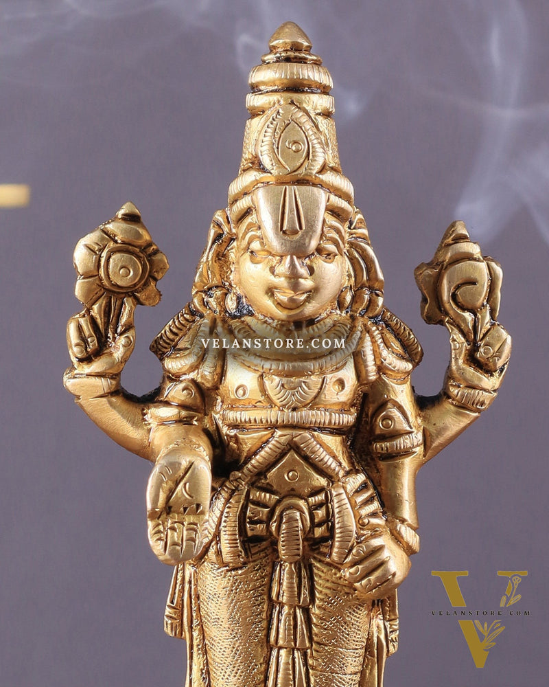 Superfine Brass Tirupati Balaji Idol (Small) 5.5"