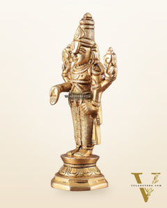 Superfine Brass Tirupati Balaji Idol (Small) 5.5"