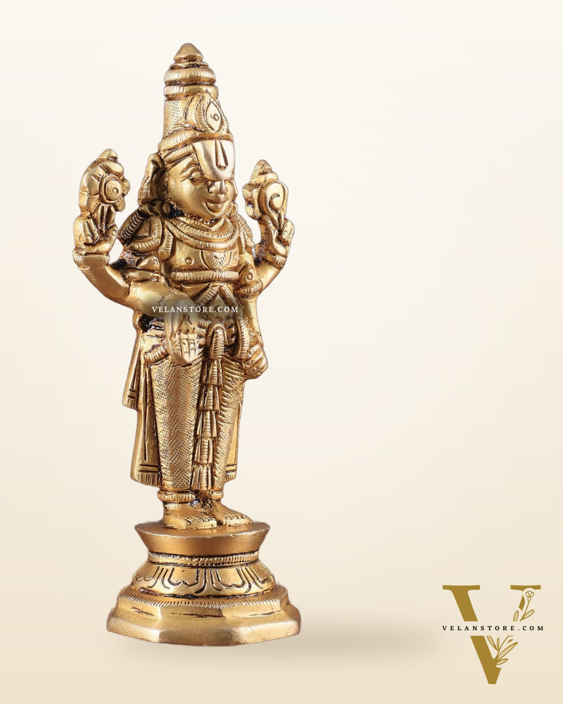 Superfine Brass Tirupati Balaji Idol (Small) 5.5"