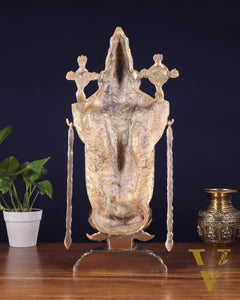 Superfine Brass Tirupati Balaji Idol with goddess Lakshmi | Height 20 inch glossy tone