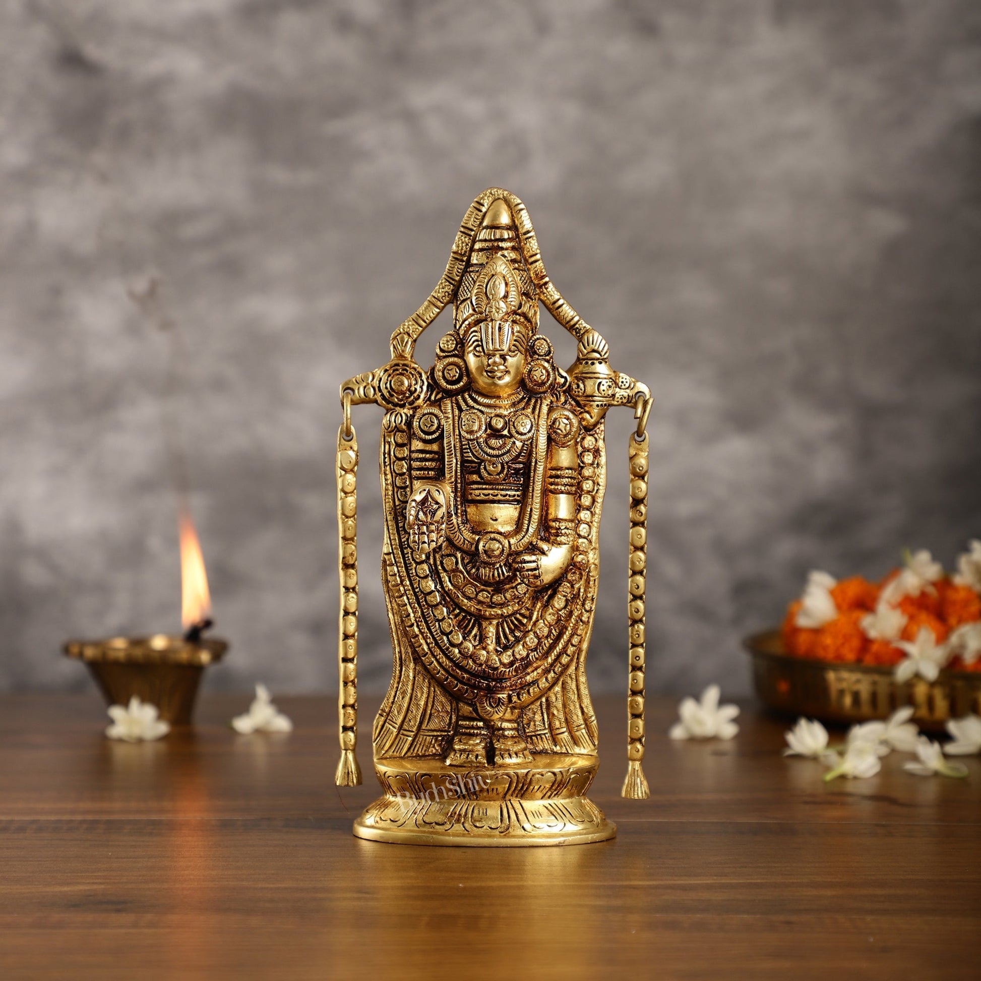 Superfine Brass Tirupati Balaji Lord Venkateshwara Idol | Height 10 inch