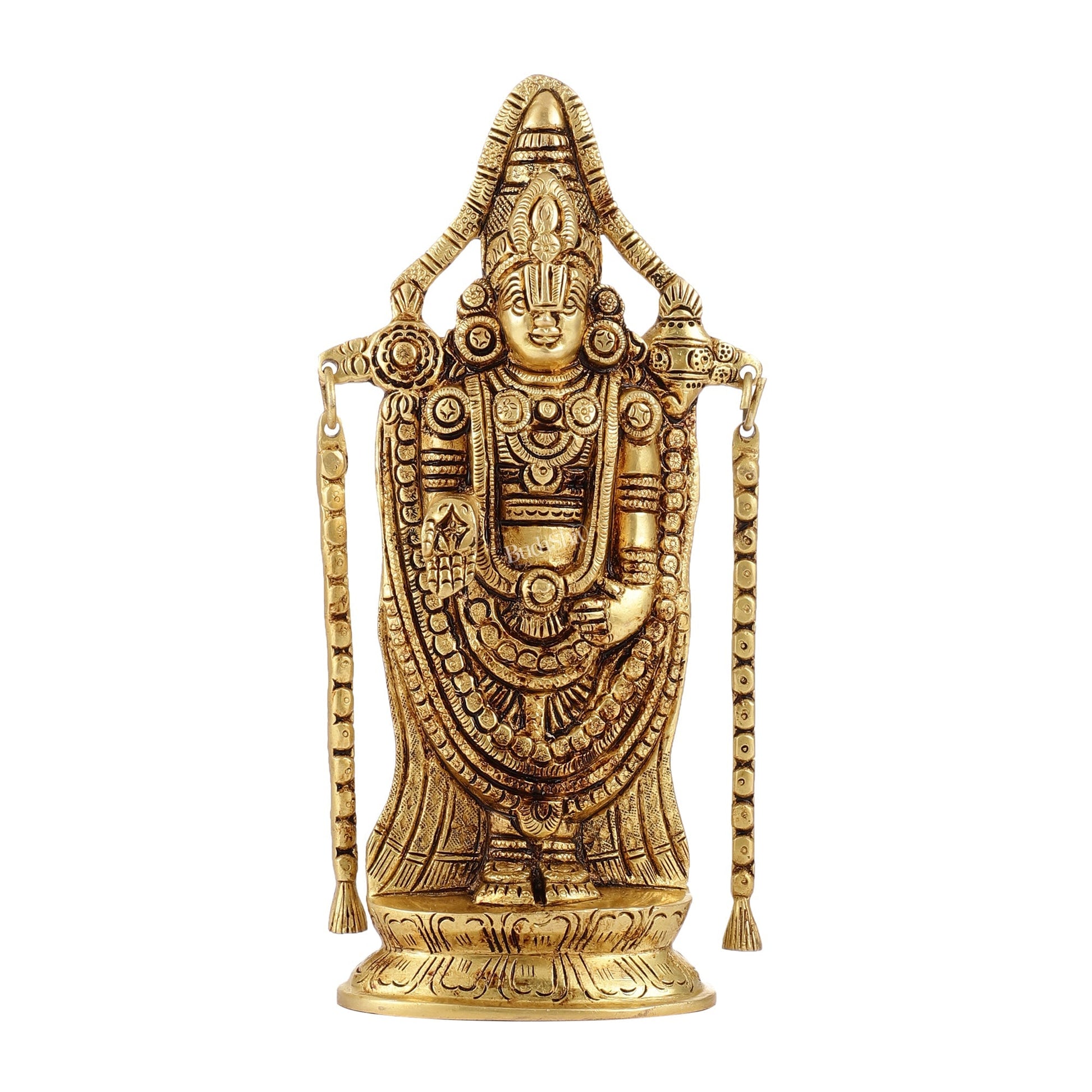 Superfine Brass Tirupati Balaji Lord Venkateshwara Idol | Height 10 inch