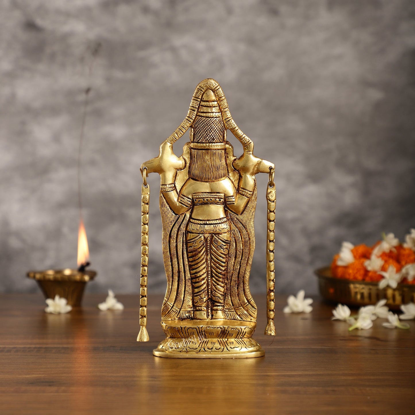 Superfine Brass Tirupati Balaji Lord Venkateshwara Idol | Height 10 inch