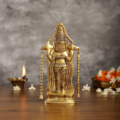 Superfine Brass Tirupati Balaji Lord Venkateshwara Idol | Height 10 inch