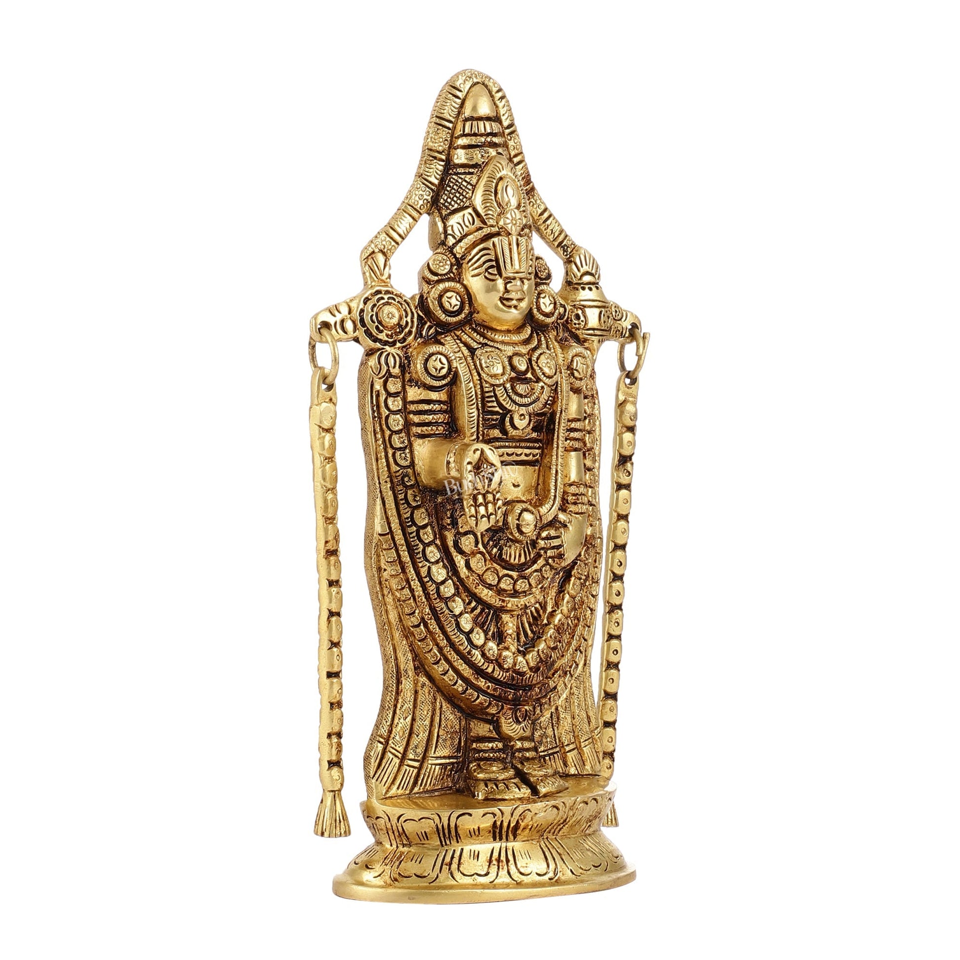 Superfine Brass Tirupati Balaji Lord Venkateshwara Idol | Height 10 inch