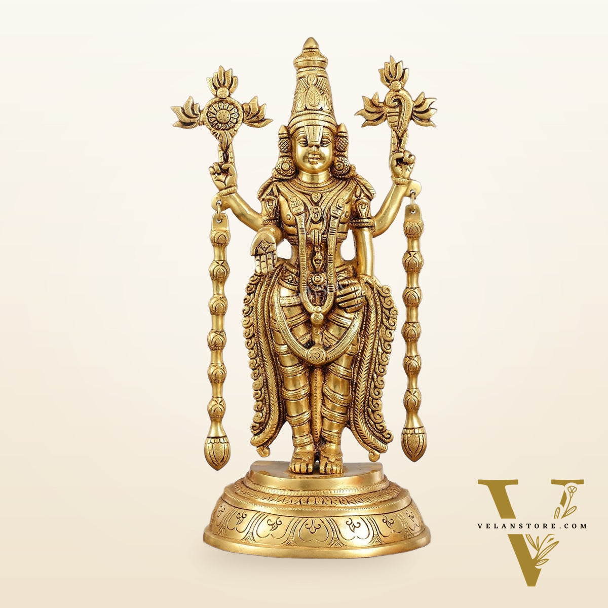 Superfine Brass Tirupati Balaji Lord Venkateshwara Idol | Statue 16 inch