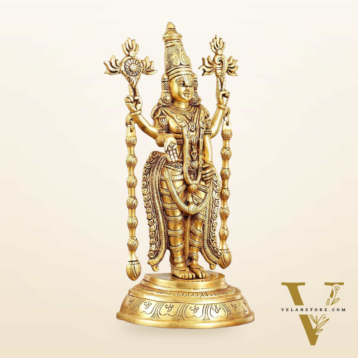Superfine Brass Tirupati Balaji Lord Venkateshwara Idol | Statue 16 inch