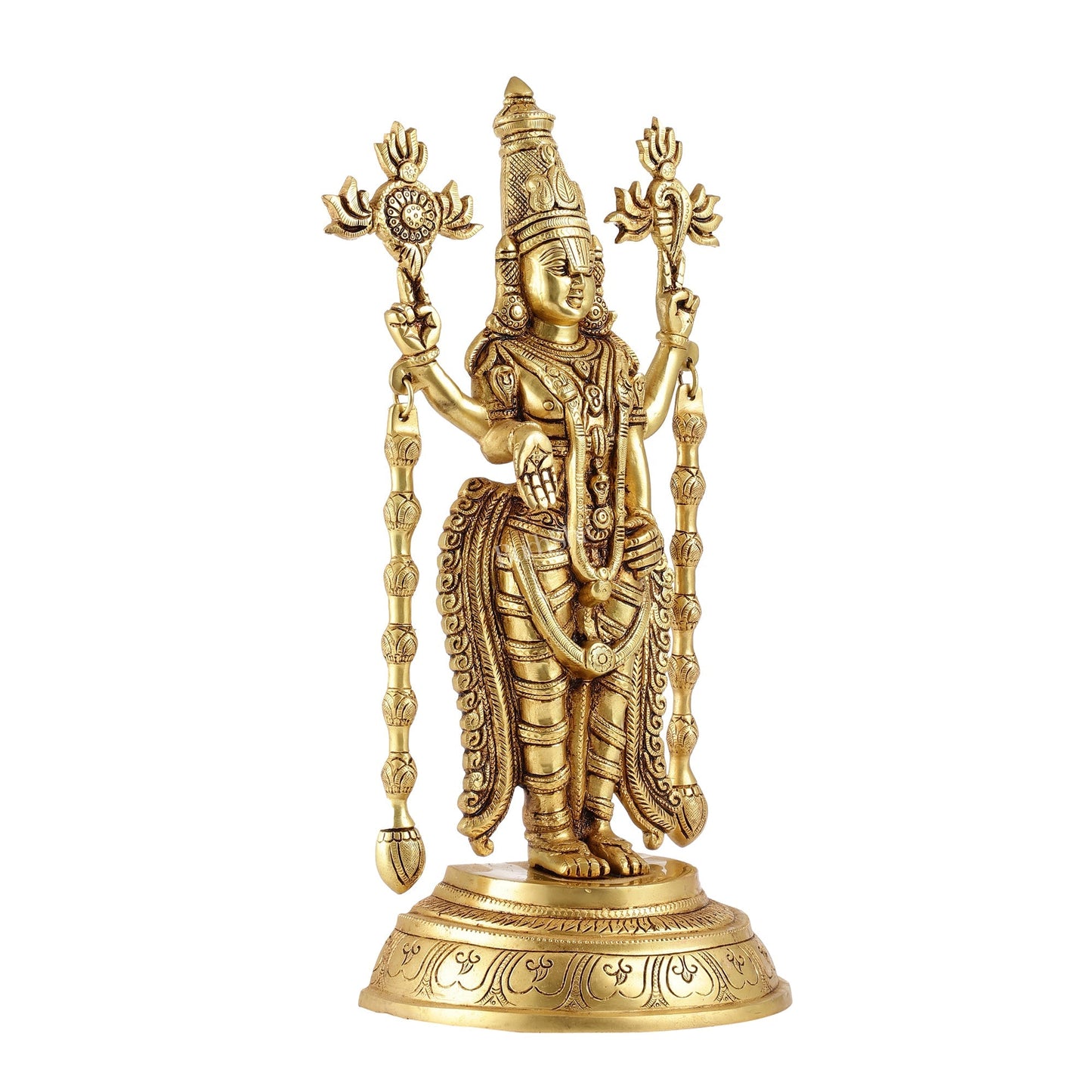 Superfine Brass Tirupati Balaji Lord Venkateshwara Idol | Statue 16 inch