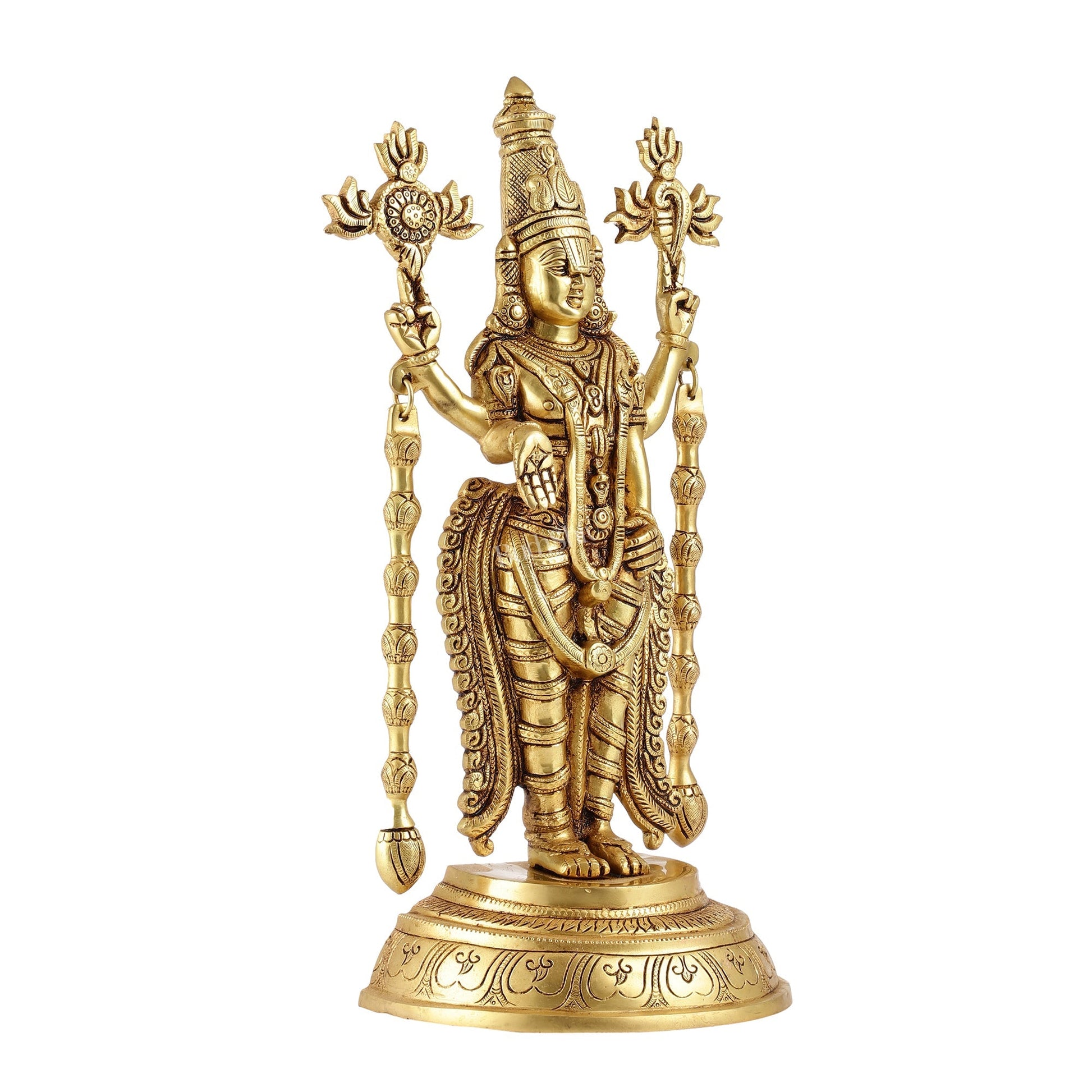 Superfine Brass Tirupati Balaji Lord Venkateshwara Idol | Statue 16 inch