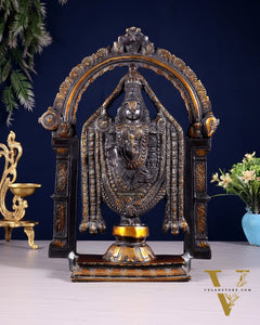 Superfine Brass Tirupati Balaji Lord Venkateshwara Swamy Idol - 13"