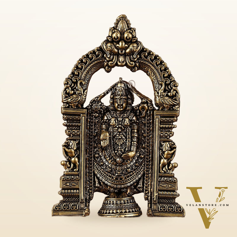Superfine Brass Tirupati Balaji Statue - 6"