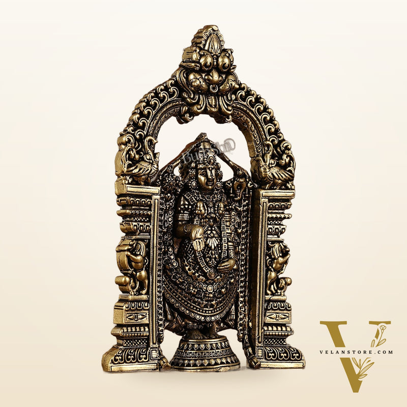 Superfine Brass Tirupati Balaji Statue - 6"