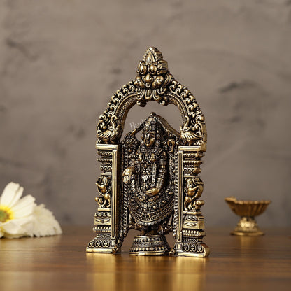 Superfine Brass Tirupati Balaji Statue - 6"