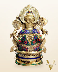 Superfine Handcrafted Brass Ganesha Statue 23 inch