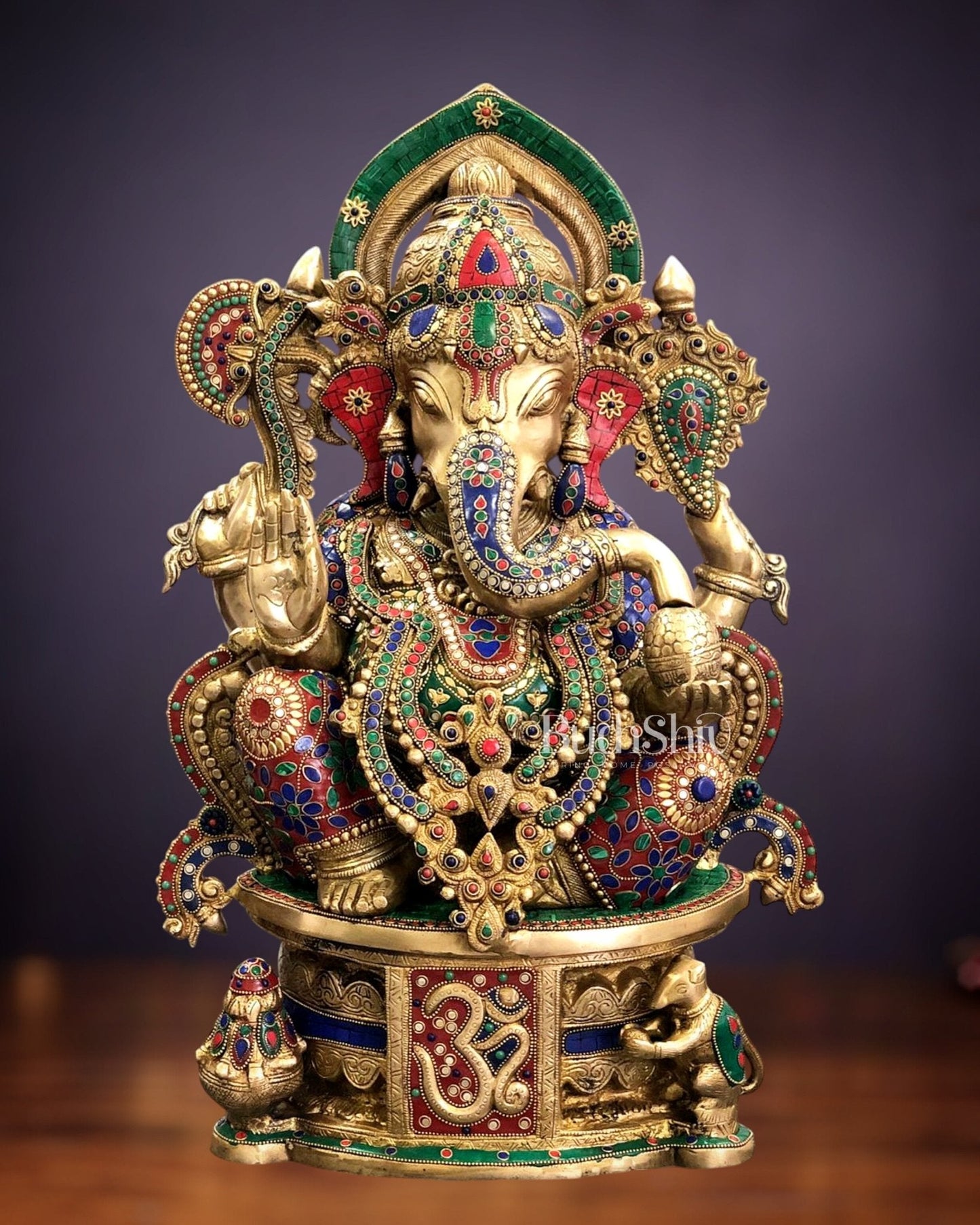 Superfine Handcrafted Brass Ganesha Statue 23 inch