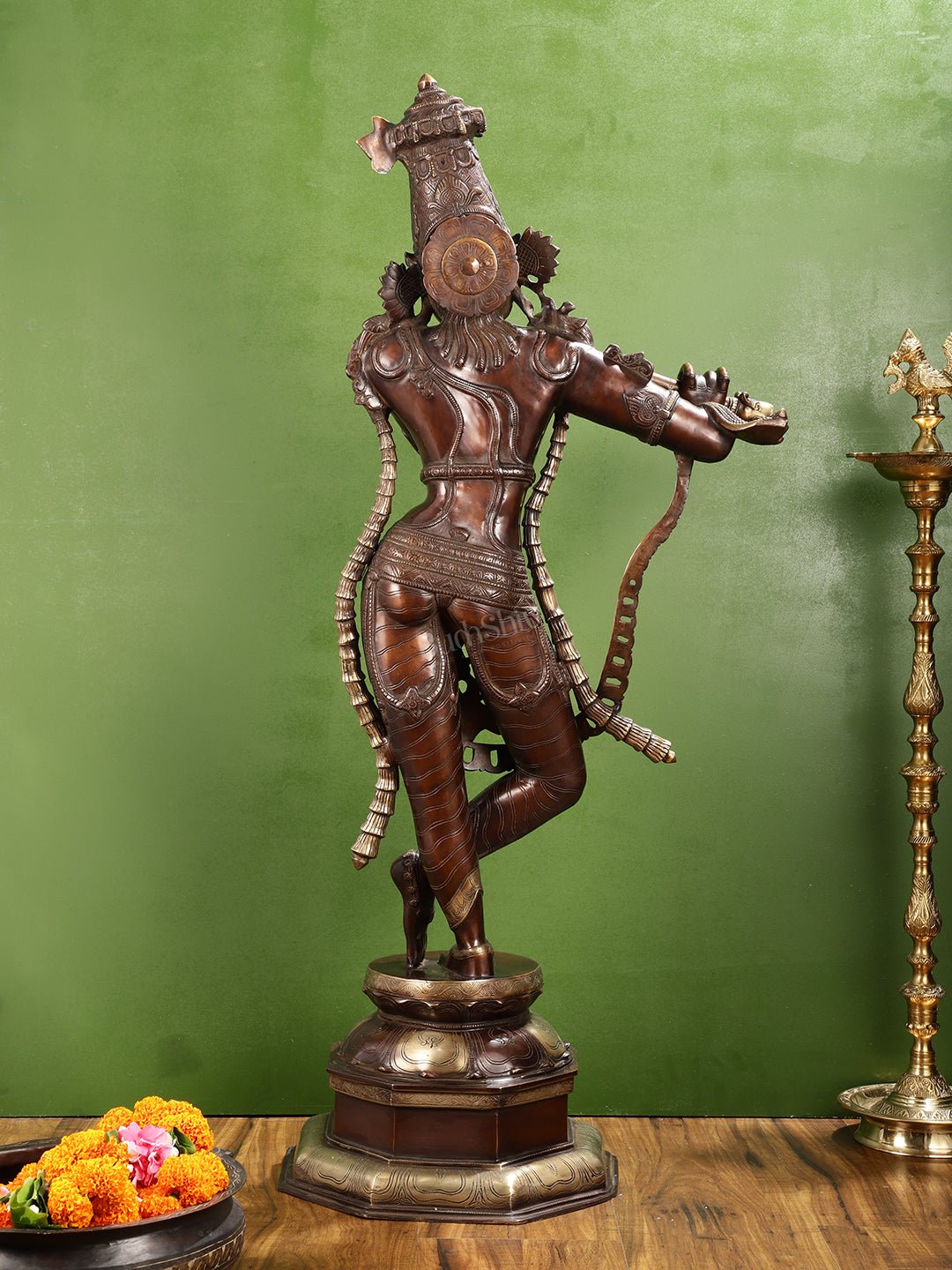 Superfine Handcrafted Krishna Sculpture - 45 Inch Height