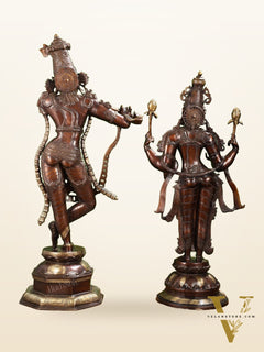 Superfine Large Radha Krishna statue - Premium Quality Brass 45 inch