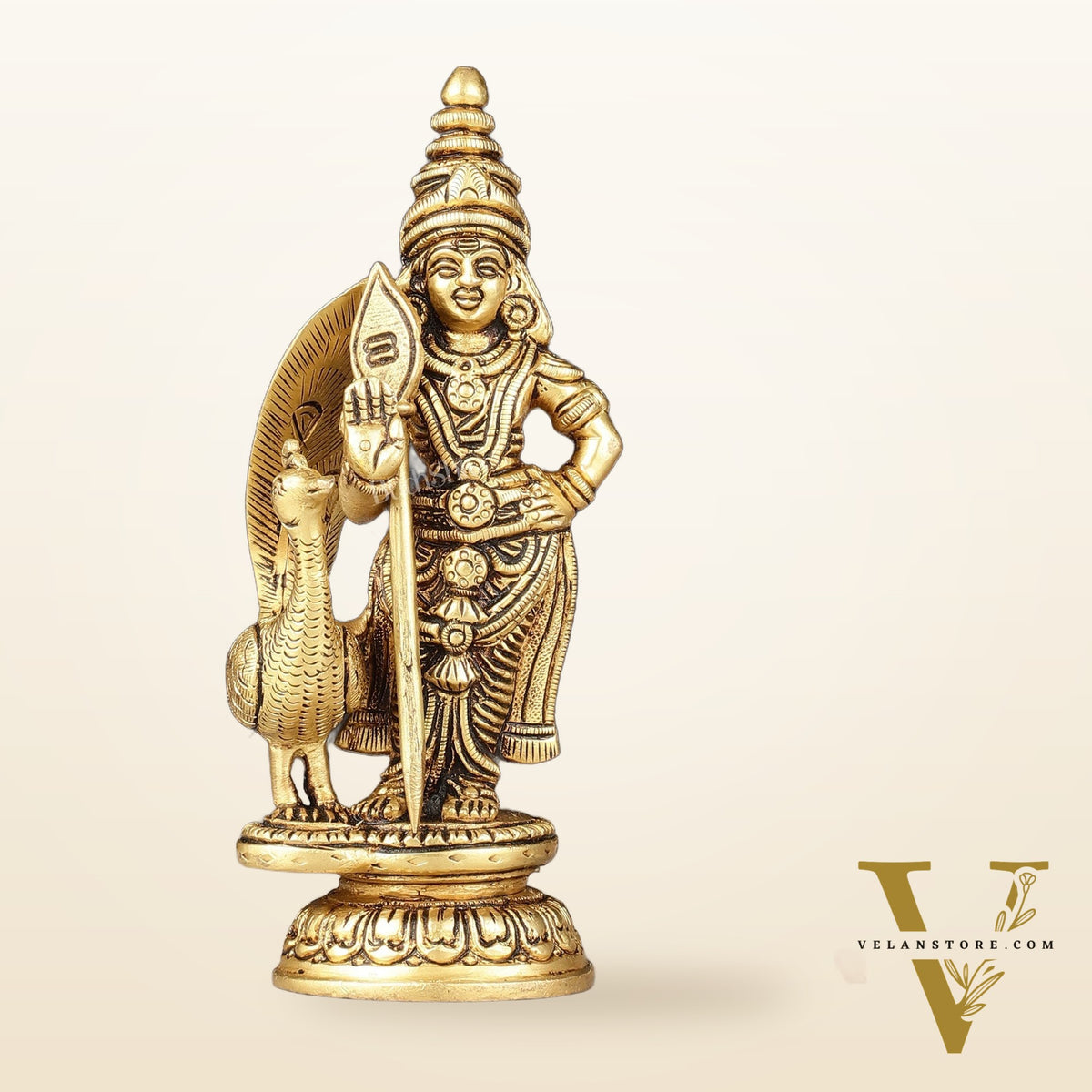 Superfine Pure Brass Balamurugan Idol - 6 inch