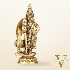 Superfine Pure Brass Balamurugan Idol - 6 inch
