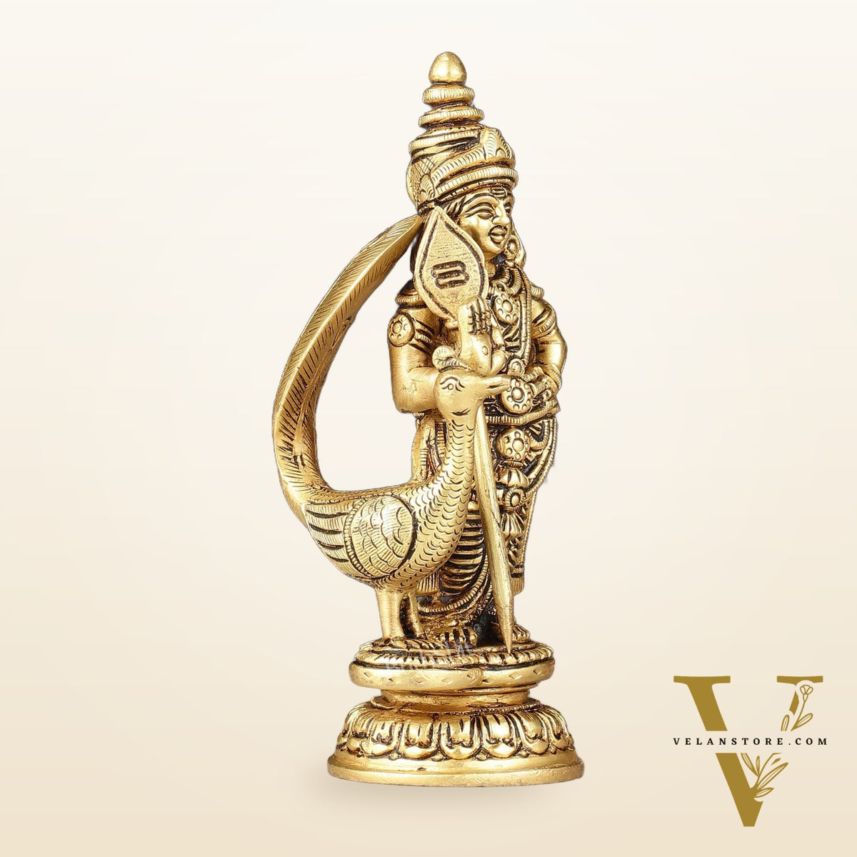 Superfine Pure Brass Balamurugan Idol - 6 inch
