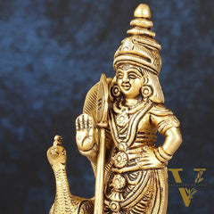 Superfine Pure Brass Balamurugan Idol - 6 inch