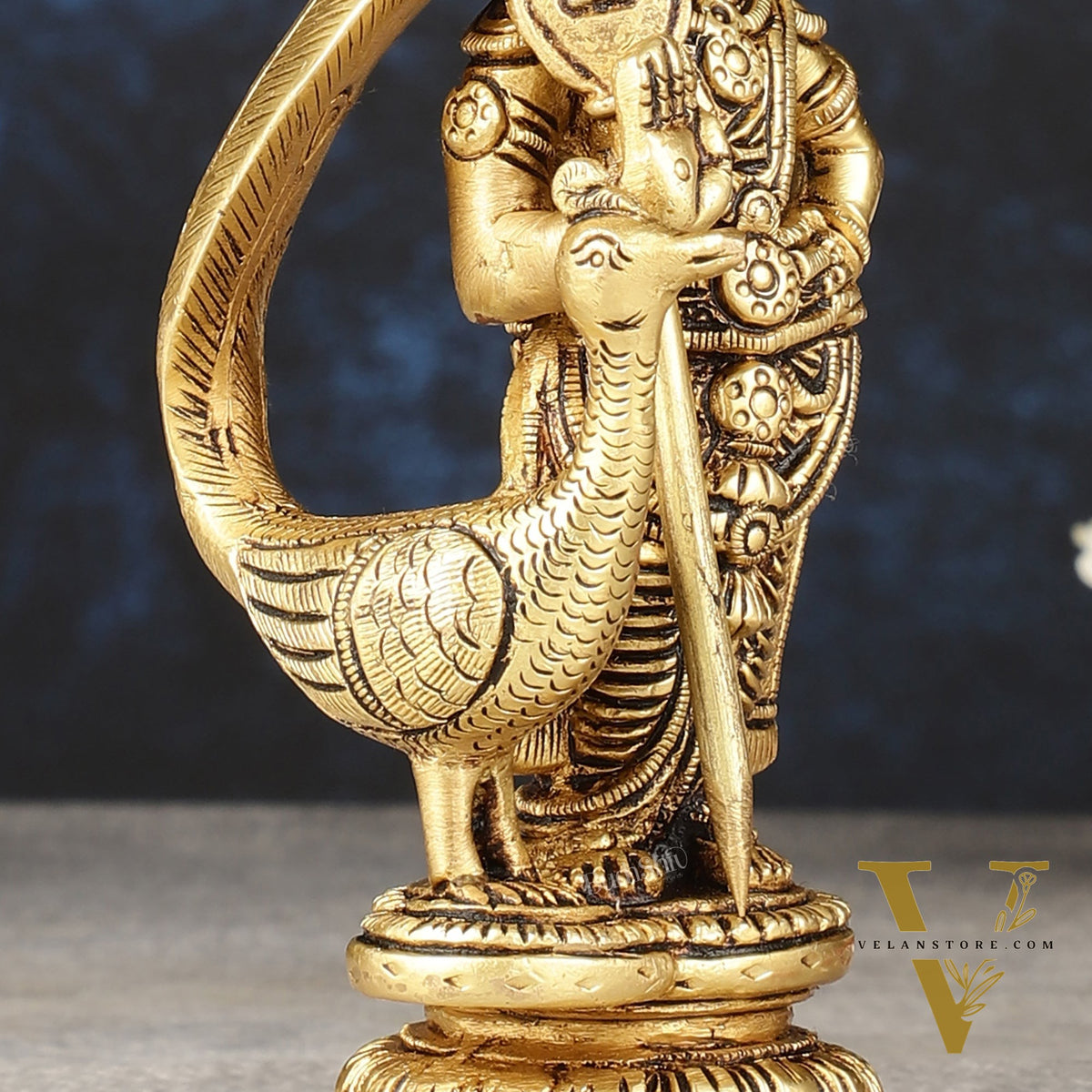 Superfine Pure Brass Balamurugan Idol - 6 inch