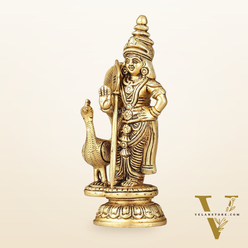 Superfine Pure Brass Balamurugan Idol - 6 inch