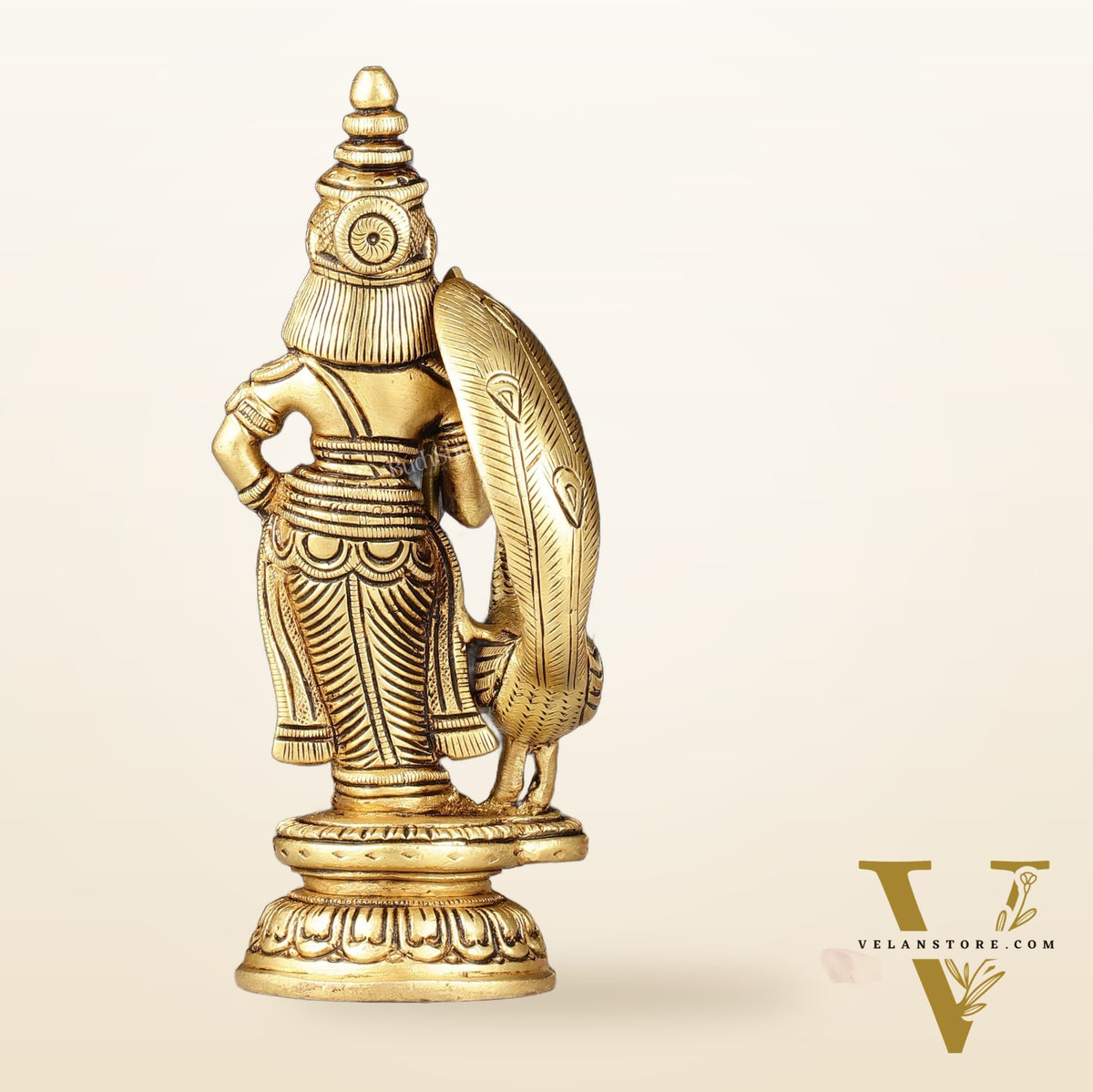 Superfine Pure Brass Balamurugan Idol - 6 inch