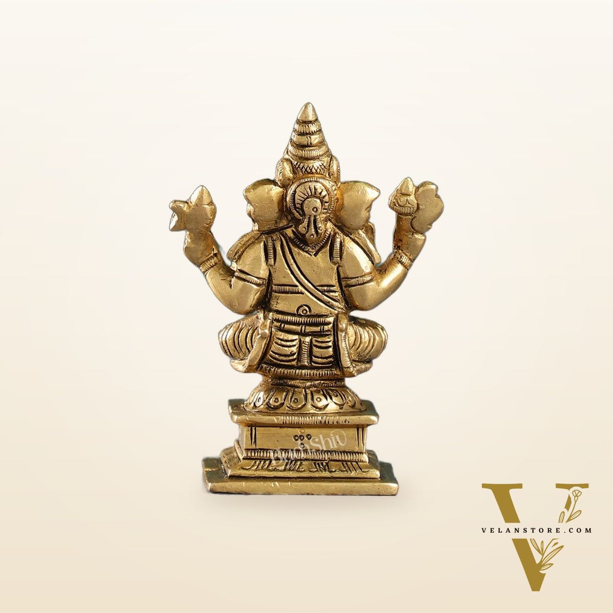 Superfine Small Brass Ganesha Idol | 4 inch