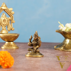 Superfine Small Brass Goddess Lakshmi Idol | Height 2.5 inch